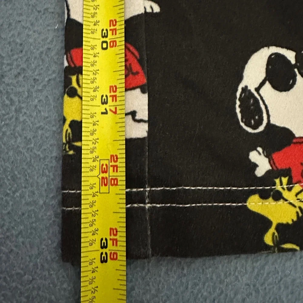 Brief Insanity Joe Cool Snoopy Peanuts Pajama Lounge Pants Black Women XXL